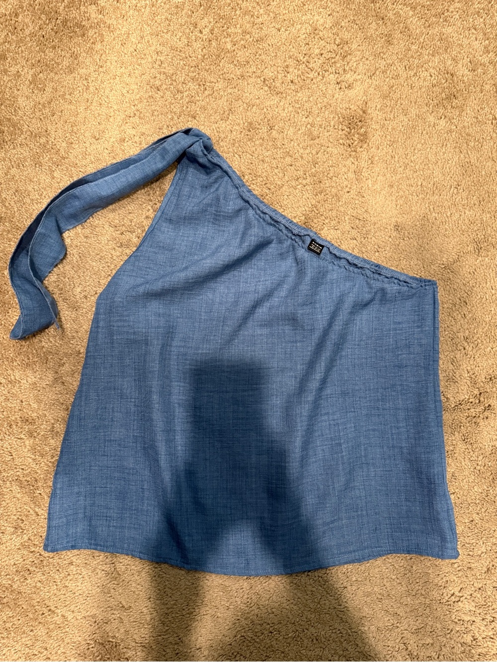 SHEIN Chambray Blue Off-Shoulder Top